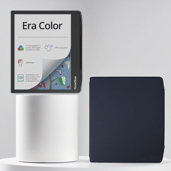 PocketBook Era Color + Navy Blue Hoesje - Shell Cover - Voordeelbundel van Merkloos