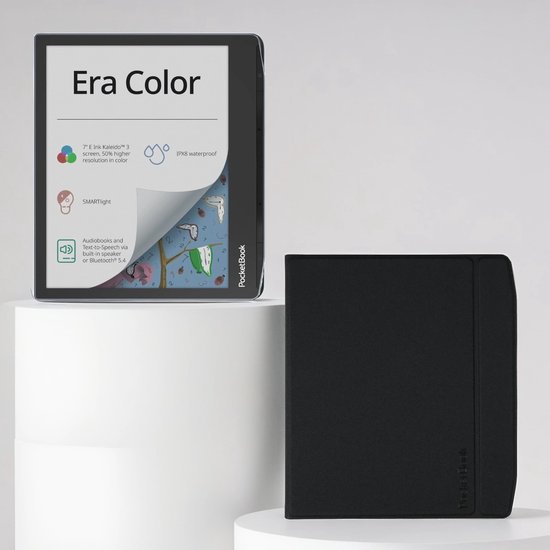 PocketBook Era Color + Zwart Hoesje - Flip Cover - Voordeelbundel van Merkloos