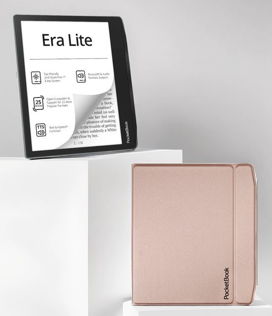 PocketBook Era Lite - 7 inch - Stone Green met Beige Flip Cover - Voordeelbundel