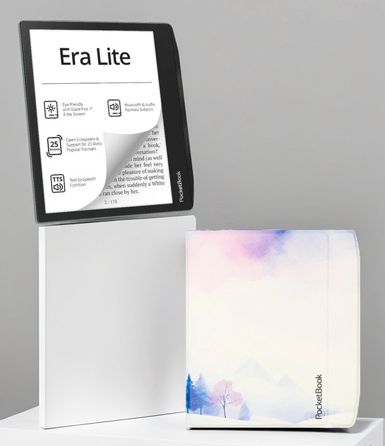 PocketBook Era Lite - 7 inch - Stone Green met Wintertime Flip Cover - Voordeelbundel