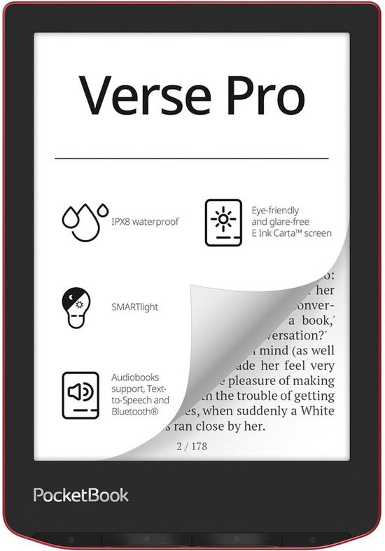 PocketBook eReader - Verse Pro - Passion Red van PocketBook