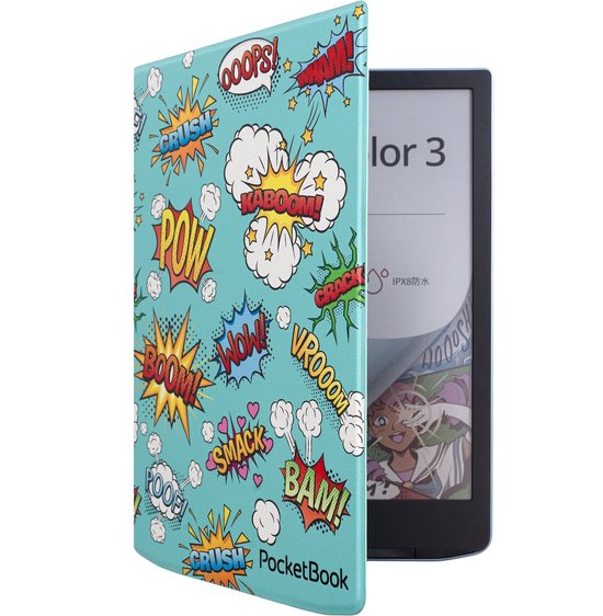 PocketBook - Flip Cover - Beschermhoes - InkPad 4 - Color 3 - Color 2 - Comic Print van Merkloos