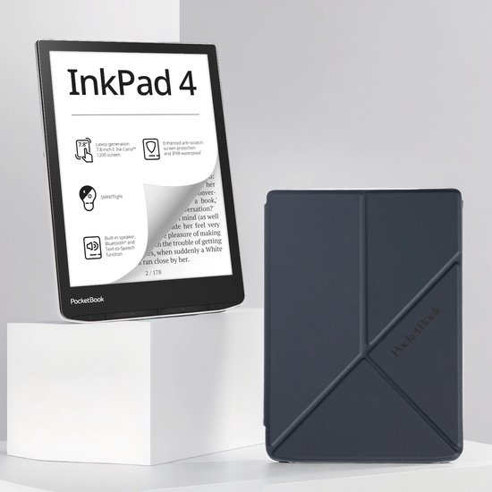 PocketBook InkPad 4 + Origami Zwarte Shell Cover - Voordeelbundel van Merkloos