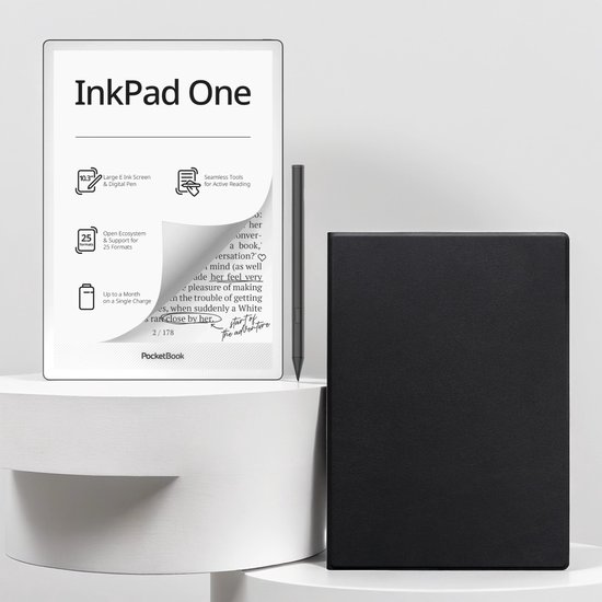 PocketBook InkPad One met Zwart Magnetisch Hoesje - Voordeelbundel van Merkloos
