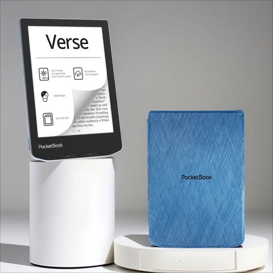 PocketBook Verse Bright Blue + Blauw PocketBook hoesje van PocketBook