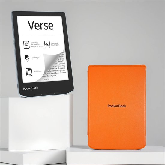 PocketBook Verse Bright Blue + Oranje PocketBook hoesje van PocketBook