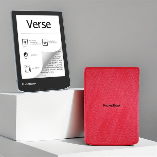 PocketBook Verse Bright Blue + Rood PocketBook hoesje van PocketBook