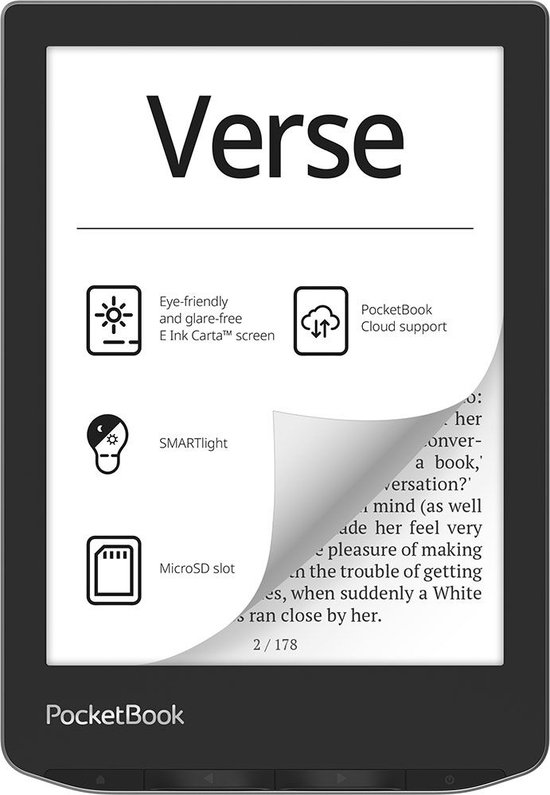 PocketBook Verse e-book reader 8 GB Wifi Grijs van PocketBook