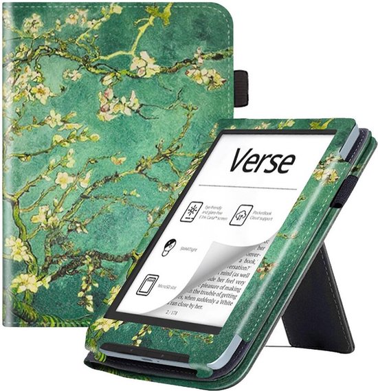 PocketBook Verse Hoes Book Case met Standaard en Sleep / Wake Bloemen Print van PocketBook