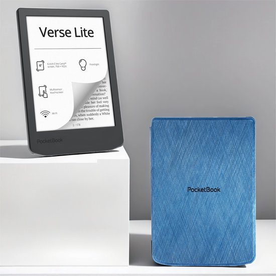 PocketBook Verse Lite + Blauw PocketBook hoesje van PocketBook
