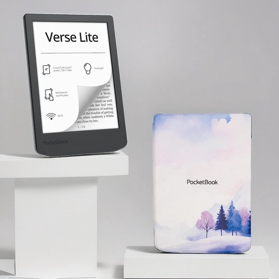 PocketBook Verse Lite - E-reader - Midnight Grey - Voordeelbundel met Wintertime Hoesje van Merkloos