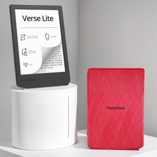 PocketBook Verse Lite + Rood PocketBook hoesje van PocketBook
