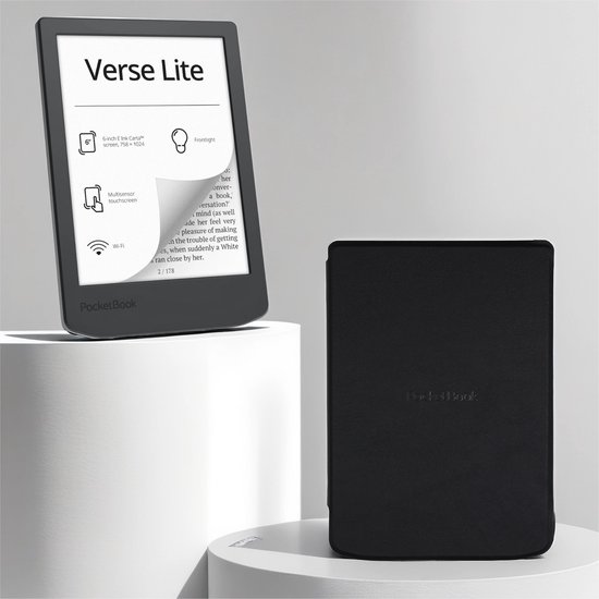 PocketBook Verse Lite + Zwart PocketBook hoesje van PocketBook