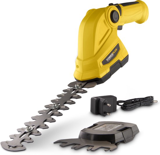 Powerplus - POWXG2033 - Gras-/Heggenschaar - Accu - 7.2V - Snoeien en knippen - Zwaardlengte: 100/180mm - Mesafstand: 8mm - Incl. 1,5Ah accu en lader - Haagschaar voor tuinonderhoud van Powerplus