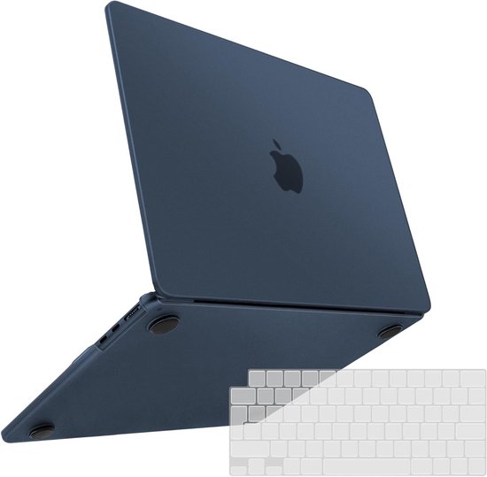 Premium Ultra-dunne Beschermhoes voor MacBook Air 13.6 inch - Hard Shell en TPU Toetsenbordhoes, Matte Midnight Blue, Geschikt voor A3240 A3113 A2681
