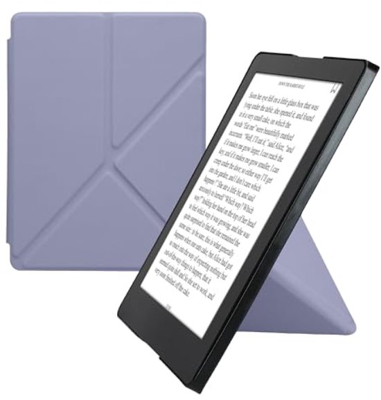 PromoHome E-reader Hoesje met Standaard - Kunstleer Cover voor Kobo Aura H2O Edition 2 - Lavendel