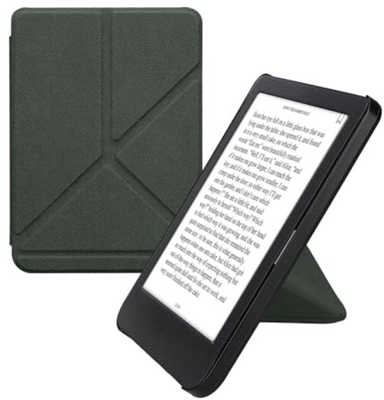 PromoHome E-reader Hoesje met Standaard voor Kobo Clara BW/Colour - Kunstleer - Donkergroen