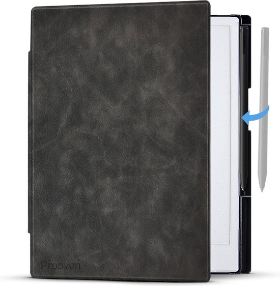 Prooven Luxe Tablet hoes - Geschikt voor Remarkable 2 (Niet voor Pro) - Folio - Cover - Zwart van Prooven