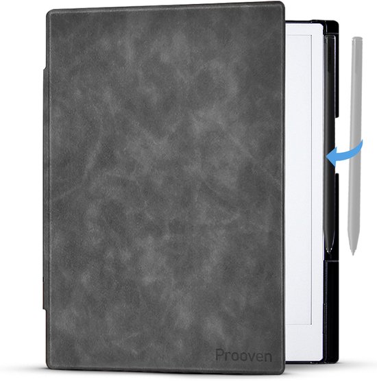 Prooven Luxe Tablet hoes - Geschikt voor Remarkable Paper Pro (Niet voor Remarkable 2) - Folio - Cover - Grijs van Prooven