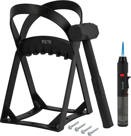 PyroProducts® Houtklover voor Aanmaakhout - Houtsplijter - Houtkliever incl. hamer - Gratis Aansteker - Houtsplitter - Houtklover Manueel - Openhaard Gereedschap van PyroProducts®
