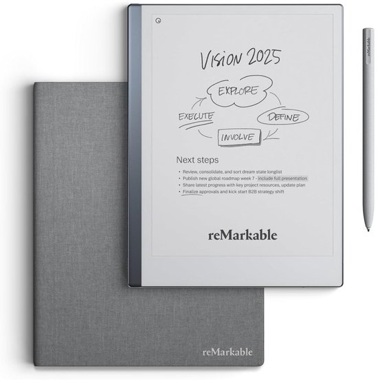 reMarkable 2 Bundle met Marker Basic en Folio Case Grey van Merkloos