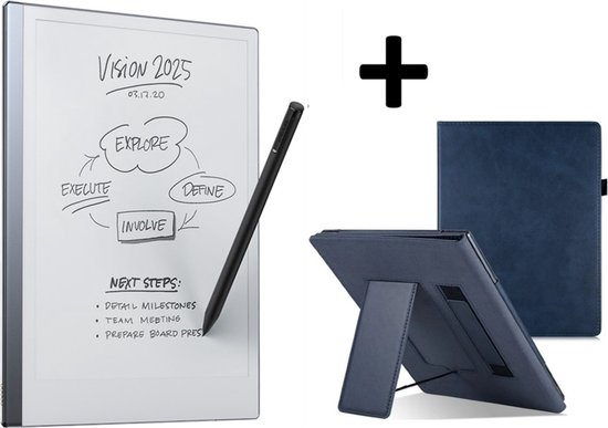 reMarkable ® 2 met Marker Plus en Luxe Blauwe Hoes - the Paper Tablet van Merkloos