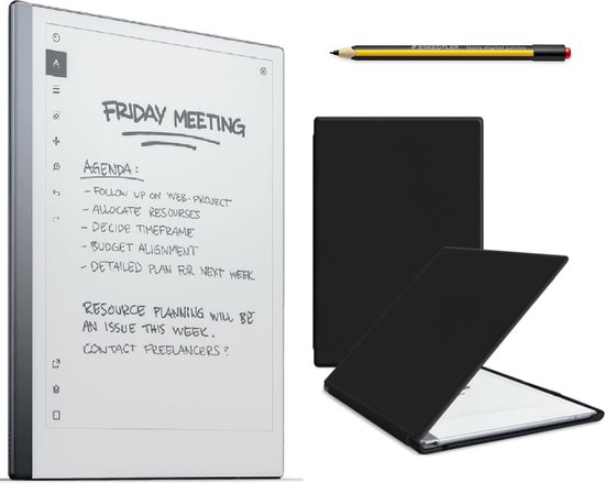 reMarkable® 2 met Staedtler stylus pen en Zwarte Hoes met Vakje voor pen van Merkloos