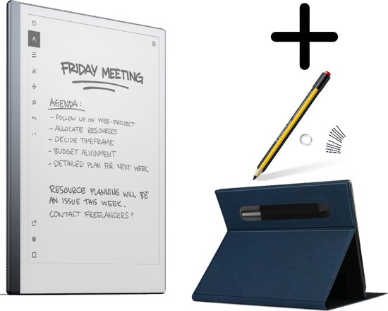 Remarkable 2 - Tekentablet - met Steadtler pen incl gum en blauwe slim case folio van Merkloos