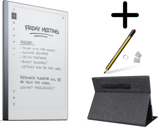 Remarkable 2 - Tekentablet - met Steadtler pen incl gum en zwarte slim case folio van Merkloos