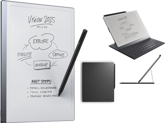 reMarkable® 2 Type Folio set: Tablet, Toetsenbord en Marker Plus (met gum) van Merkloos