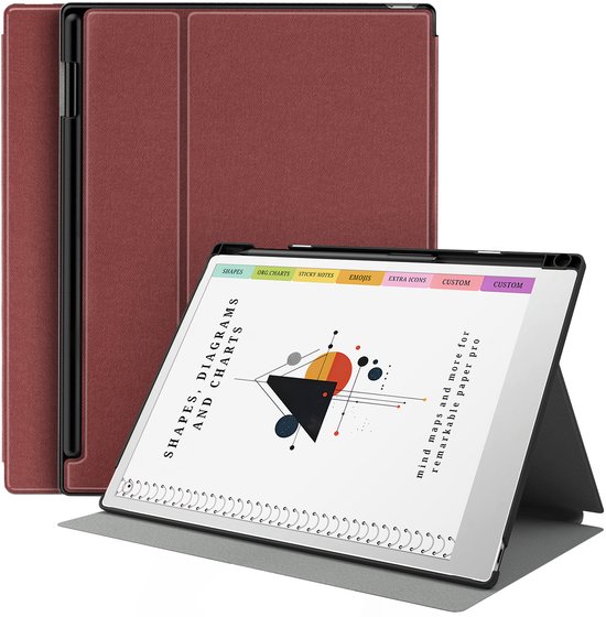 Remarkable Paper Pro hoes - Geschikt voor Remarkable Paper Pro 11.8" (2024) - Draaibaar - Lichtgewicht Magnetische hoes - Automatische slaap-/waakfunctie - Waterdicht- Leer - (Niet voor Remarkable 2) -Brown van Remarkable.