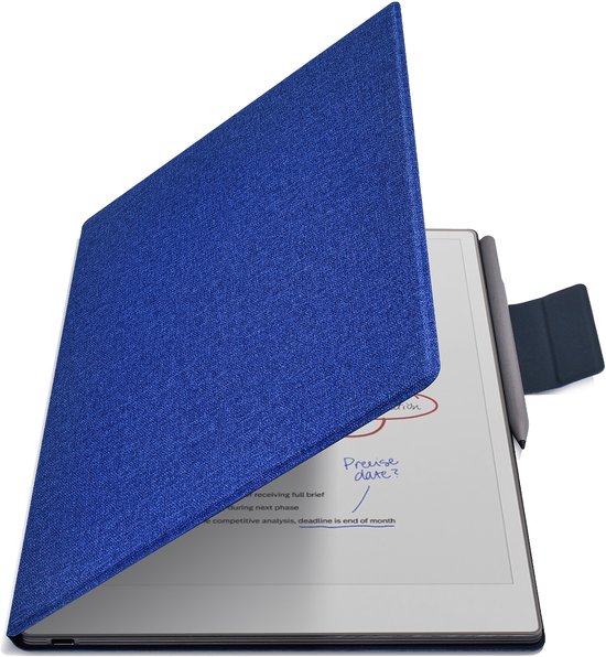 Remarkable Paper Pro hoes - Geschikt voor Remarkable Paper Pro 11.8" (2024) - Origineel Ontwerp - Lichtgewicht Ultradunne Magnetische hoes - Automatische slaap-/waakfunctie - Hoogwaardige waterdichte PU leer -(Niet voor Remarkable 2) -Blauw van Remarkable.