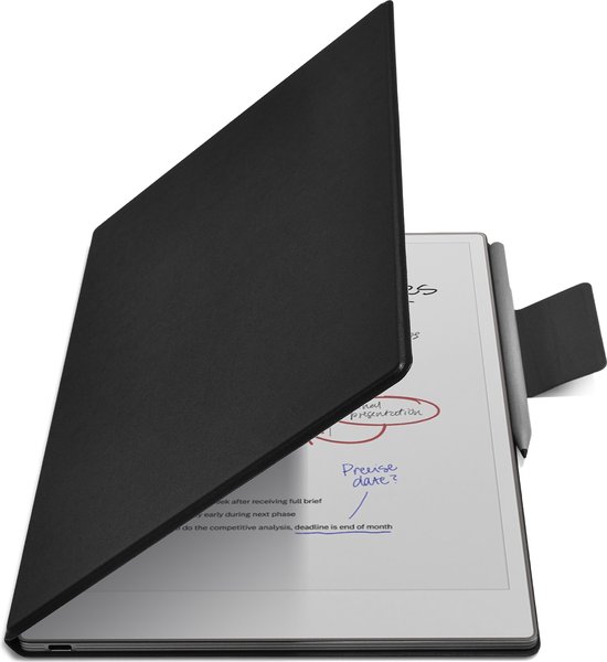 Remarkable Paper Pro hoes - Geschikt voor Remarkable Paper Pro 11.8" (2024) - Origineel Ontwerp - Lichtgewicht Ultradunne Magnetische hoes - Automatische slaap-/waakfunctie - Hoogwaardige waterdichte PU leer - (Niet voor Remarkable 2) - Zwart van Remarkable.