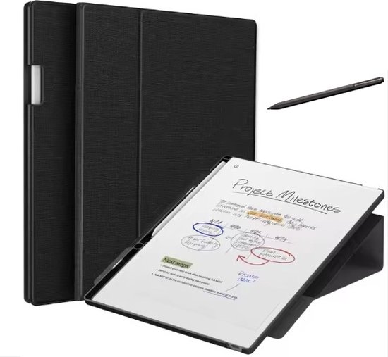 reMarkable® Paper Pro met Marker Plus en Draaibare Antraciet hoes met penvakje - digitaal notitieblok van Merkloos