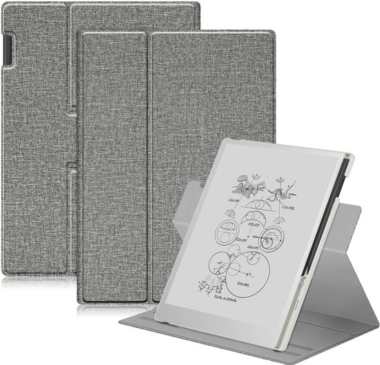 reMarkable® Paper Pro met Marker Plus en Draaibare Grijze hoes - van Merkloos