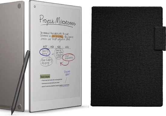 reMarkable Paper Pro met Marker Plus en Zwarte Magnetische Hoes - digitaal notitieblok van Merkloos