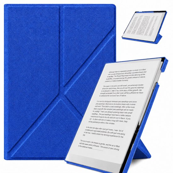 Remarkable Paper Pure hoes - Geschikt voor Remarkable Paper Pure 10.3" (2026) - 360 Graden Draaibaar - Lichtgewicht Magnetische hoes - Automatische slaap-/waakfunctie - Hoogwaardige waterdichte PU leer - Blauw