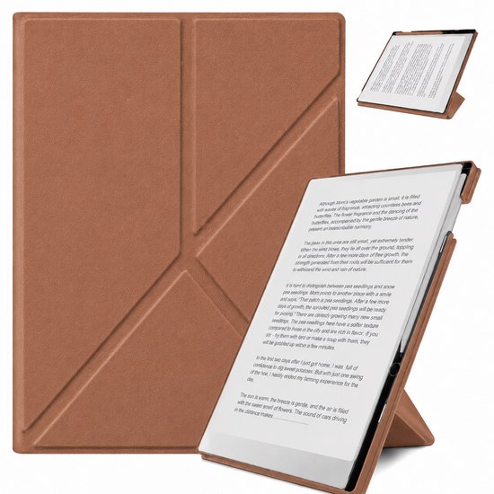 Remarkable Paper Pure hoes - Geschikt voor Remarkable Paper Pure 10.3" (2026) - 360 Graden Draaibaar - Lichtgewicht Magnetische hoes - Automatische slaap-/waakfunctie - Hoogwaardige waterdichte PU leer - Bruin