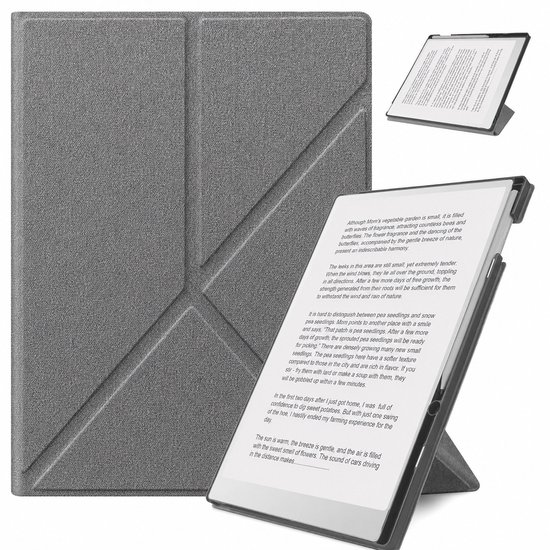 Remarkable Paper Pure hoes - Geschikt voor Remarkable Paper Pure 10.3" (2026) - 360 Graden Draaibaar - Lichtgewicht Magnetische hoes - Automatische slaap-/waakfunctie - Hoogwaardige waterdichte PU leer - Grijs