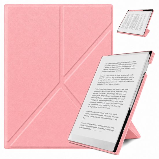 Remarkable Paper Pure hoes - Geschikt voor Remarkable Paper Pure 10.3" (2026) - 360 Graden Draaibaar - Lichtgewicht Magnetische hoes - Automatische slaap-/waakfunctie - Hoogwaardige waterdichte PU leer - Roze