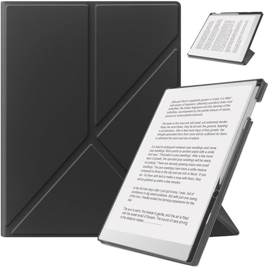 Remarkable Paper Pure hoes - Geschikt voor Remarkable Paper Pure 10.3" (2026) - 360 Graden Draaibaar - Lichtgewicht Magnetische hoes - Automatische slaap-/waakfunctie - Hoogwaardige waterdichte PU leer - Zwart
