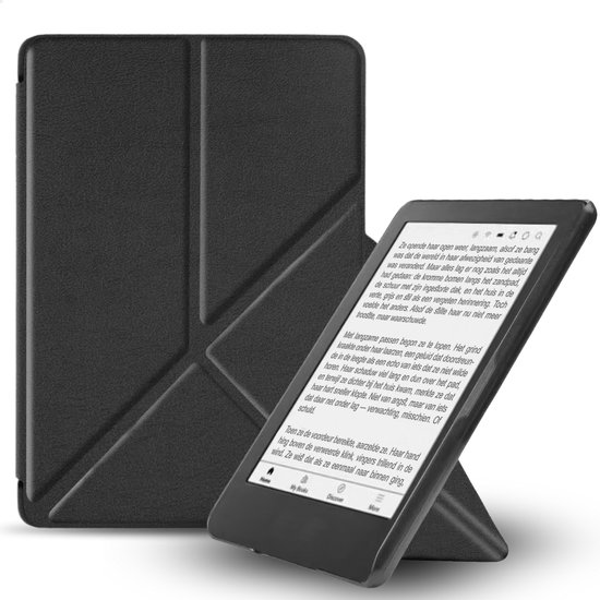 RENALUX - Hoesje Geschikt voor Kobo Clara BW E-Reader - Sleepcover Bookcase - Book Cover - Zwart van Merkloos