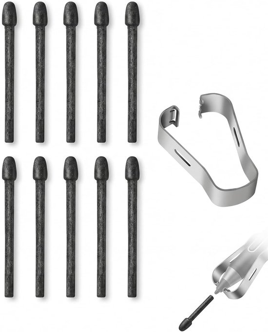 Reservepunten voor stylus digital - 10 stuks met clip - hoge duurzaamheid - SnelShoppen