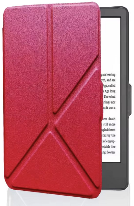 Rood hoesje geschikt voor Kobo Clara BW - Bescherm Case - Trifold - Book Cover - Tablet Cover - Rood - CHPN