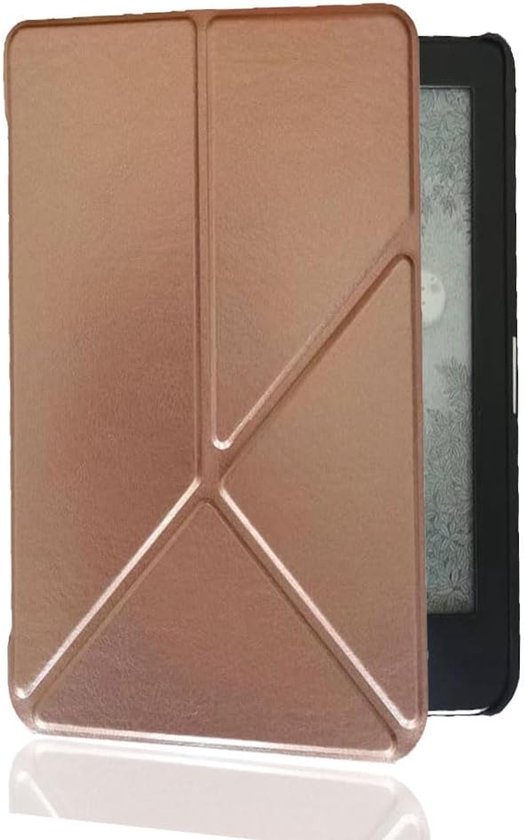 Rose gouden hoes geschikt voor Kobo Clara Colour - Bescherm Case - Trifold - Book Cover - Tablet Cover - Rose goud - CHPN