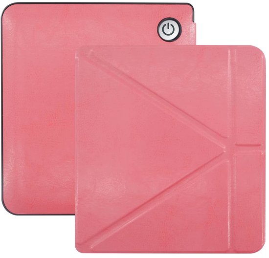 Roze hoesje geschikt voor Kobo Libra H20 - Bescherm Case - Trifold - Book Cover - Tablet Cover - Roze beschermhoes - CHPN