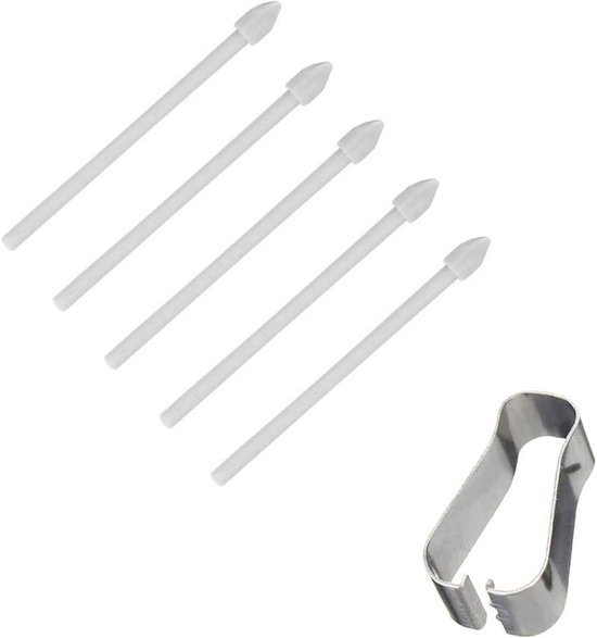 S-Pen Reservetips voor Samsung Galaxy Tab S7 FE/Tab S7/Tab S7+ Plus/Galaxy Tab S8/Tab S8+ Plus/Tab S8 Ultra Touch Stylus S Pen Tips Nibs gereedschapsset bijvullen, 5 stuks (grijs)