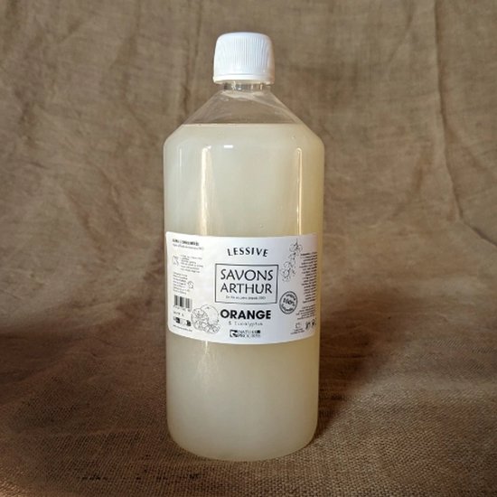 Savons Arthur Organisch sinaasappel en eucalyptus Wasmiddel - puur en schone kleding - geen verzachter nodig 1ltr van Savons Arthur