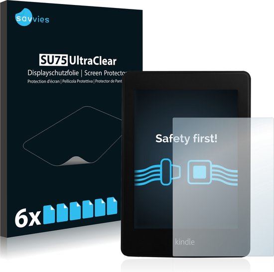 Savvies - Screenprotector voor Amazon Kindle Paperwhite 2013 - Folie Beschermfolie transparant (6 Stuks) van Savvies