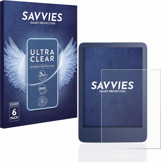 Savvies - Screenprotector voor Amazon Kindle Reader 2022 - Folie Beschermfolie transparant (6 Stuks) van Savvies